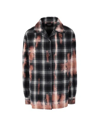 Shop Represent Checked Shirt In Black