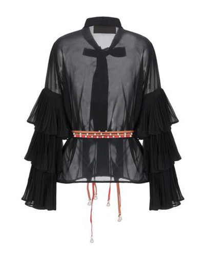 Shop Amuse Shirts & Blouses With Bow In Black