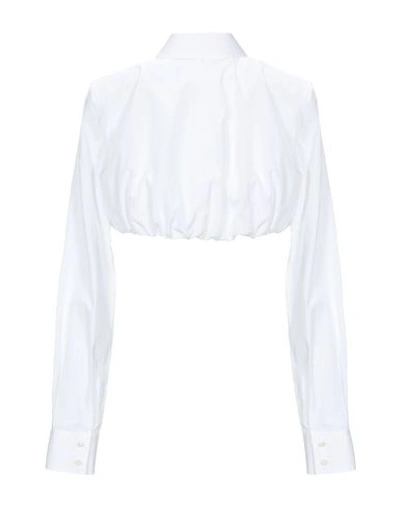 Shop Maison Margiela Solid Color Shirts & Blouses In White