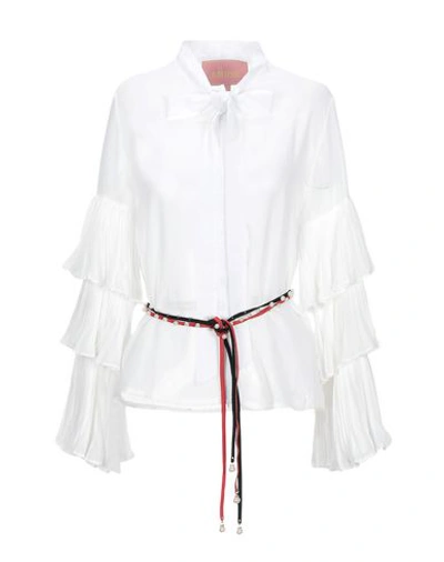 Shop Amuse Shirts & Blouses With Bow In White