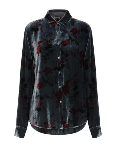 Shop Her Shirt Floral Shirts & Blouses In Slate Blue