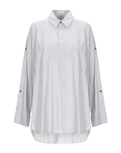 Shop Helmut Lang Solid Color Shirts & Blouses In Grey