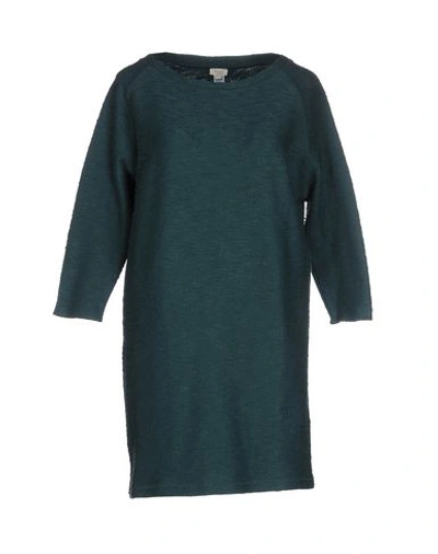 Shop Intropia Short Dress In Dark Green