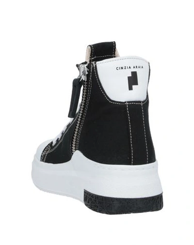 Shop Cinzia Araia Woman Sneakers Black Size 8 Soft Leather, Fluorine Fiber