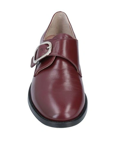 Shop Cheville Loafers In Maroon