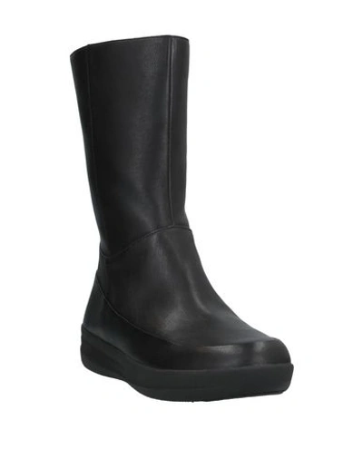Fitflop Woman Ankle Boots Black Size 7 Leather In Black