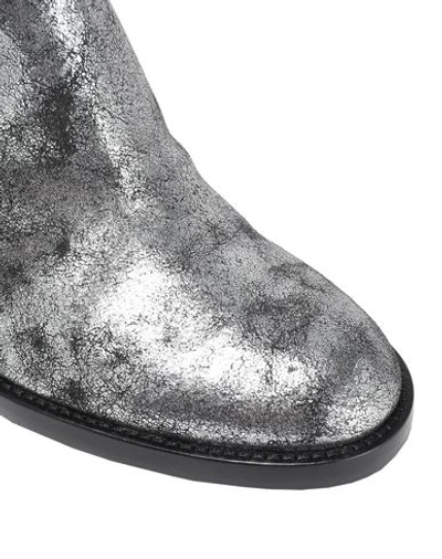 Shop Ann Demeulemeester Ankle Boot In Silver