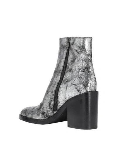 Shop Ann Demeulemeester Ankle Boot In Silver