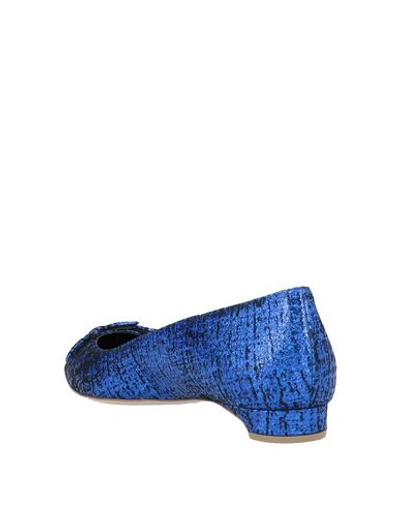 Shop Rupert Sanderson Woman Ballet Flats Bright Blue Size 8 Soft Leather