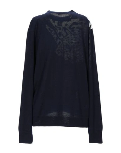 Shop Krizia Sweaters In Dark Blue
