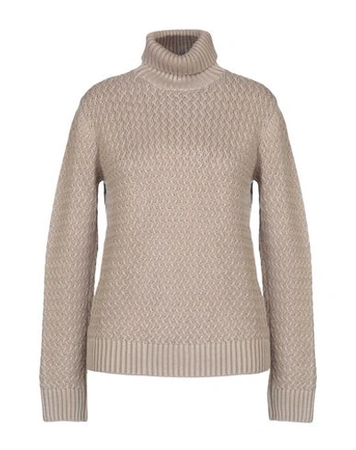 Shop Circolo 1901 Turtleneck In Beige