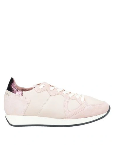 Shop Philippe Model Woman Sneakers Light Pink Size 7 Soft Leather