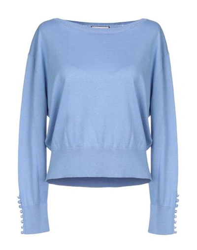 Shop Paul & Joe Sweater In Pastel Blue