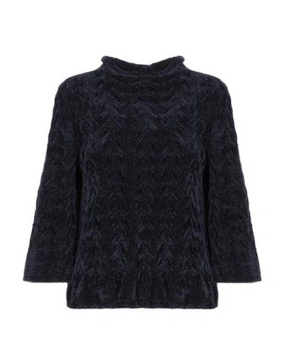 Shop Le Tricot Perugia Turtleneck In Dark Blue