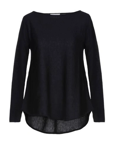 Shop Snobby Sheep Woman Sweater Midnight Blue Size 10 Silk, Cashmere In Dark Blue