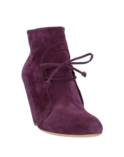 Shop Rupert Sanderson Ankle Boot In Purple