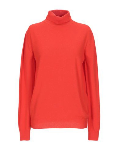 Shop Jil Sander Turtlenecks In Coral