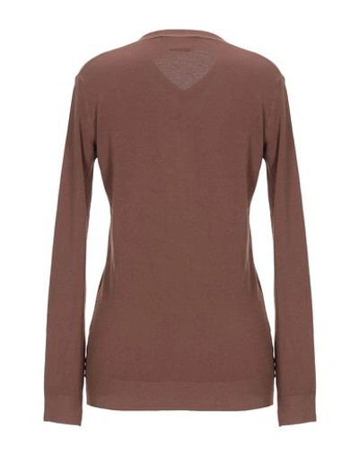 Shop Les Copains Woman Sweater Brown Size L Viscose, Polyamide