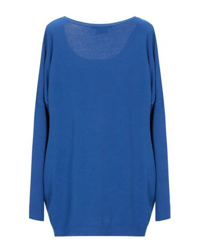Shop Les Copains Woman Sweater Bright Blue Size M Viscose, Polyamide