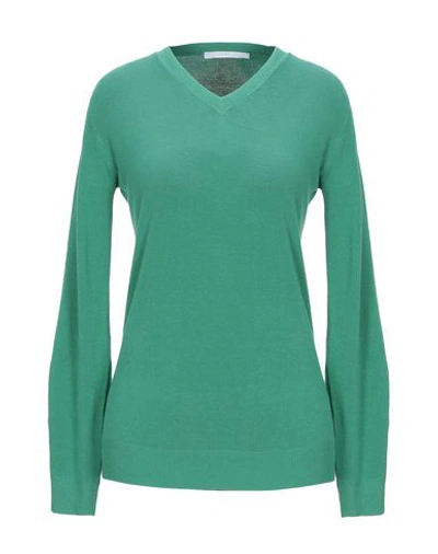Shop Les Copains Woman Sweater Green Size S Viscose, Polyamide