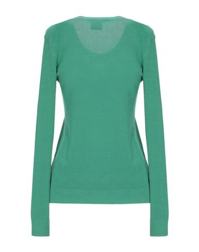 Shop Les Copains Woman Sweater Green Size L Viscose, Polyamide