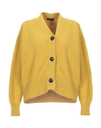 Shop Aragona Cardigan In Ocher