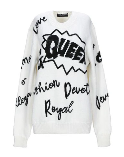 Shop Dolce & Gabbana Woman Sweater White Size 6 Wool, Virgin Wool