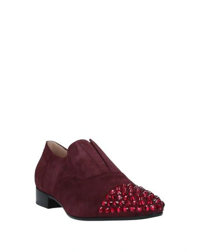 Shop Alberto Guardiani Loafers In Maroon