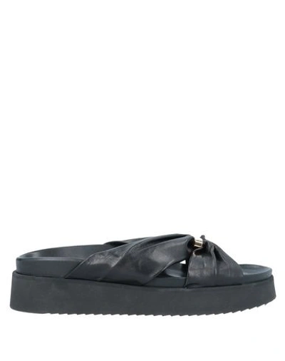 Shop John Galliano Sandals In Black