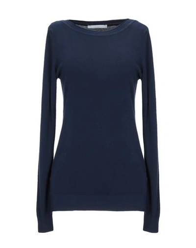 Shop Les Copains Woman Sweater Midnight Blue Size L Viscose, Polyamide