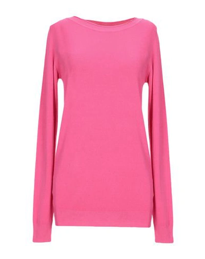Shop Les Copains Sweaters In Fuchsia