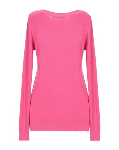 Shop Les Copains Sweaters In Fuchsia