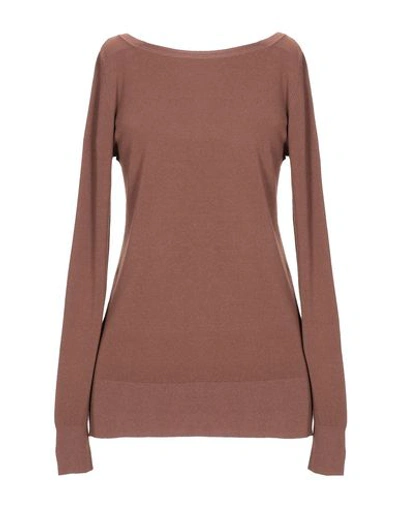 Shop Les Copains Woman Sweater Brown Size S Viscose, Polyamide