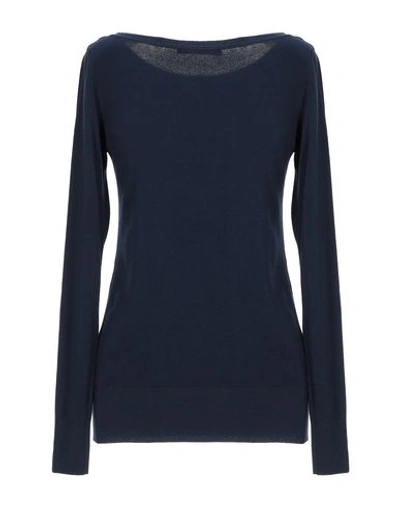 Shop Les Copains Sweaters In Dark Blue