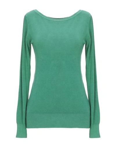 Shop Les Copains Woman Sweater Green Size S Viscose, Polyamide