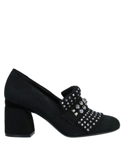 Shop Baldan Loafers In Black