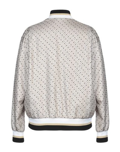 Shop Versace Jackets In Dove Grey