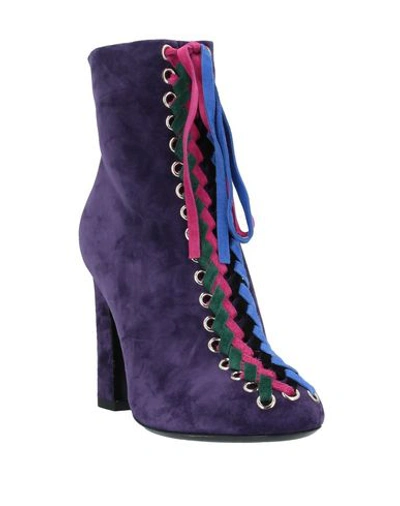 Shop Roger Vivier Ankle Boots In Purple