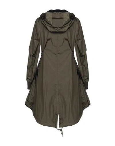 Shop Moschino Coat In Military Green