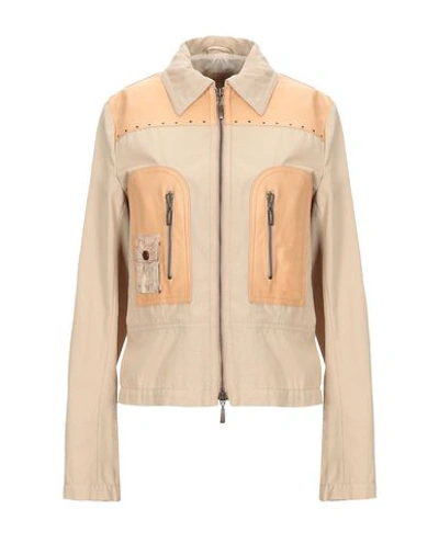 Shop Alviero Martini 1a Classe Leather Jacket In Beige