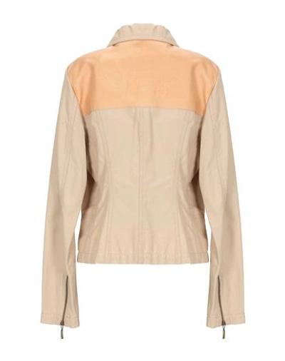 Shop Alviero Martini 1a Classe Leather Jacket In Beige