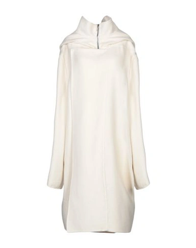 Shop Rick Owens Coats In Ivory