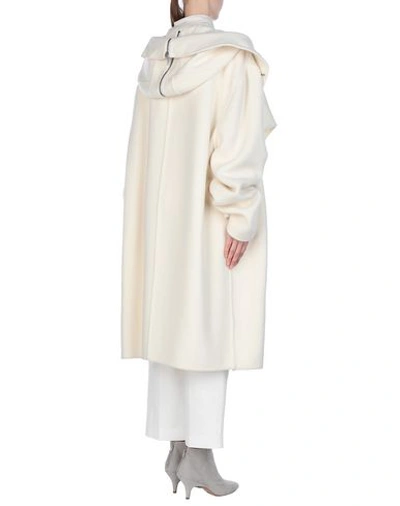 Shop Rick Owens Coats In Ivory
