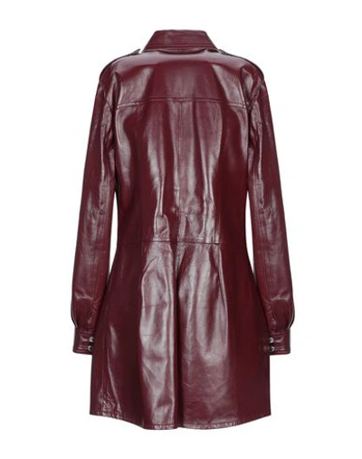 Shop Calvin Klein 205w39nyc Leather Jacket In Deep Purple