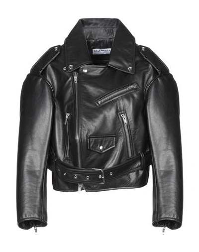 Shop Balenciaga Biker Jacket In Black