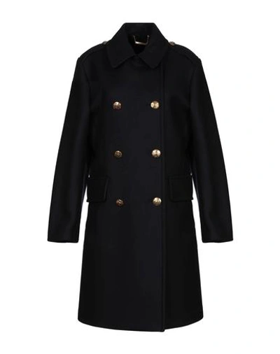 Shop Givenchy Coat In Dark Blue