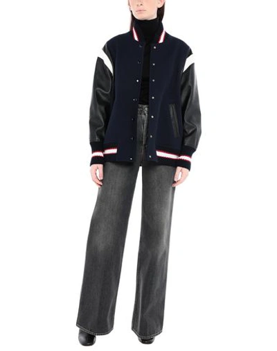 Shop Stella Mccartney Jackets In Dark Blue