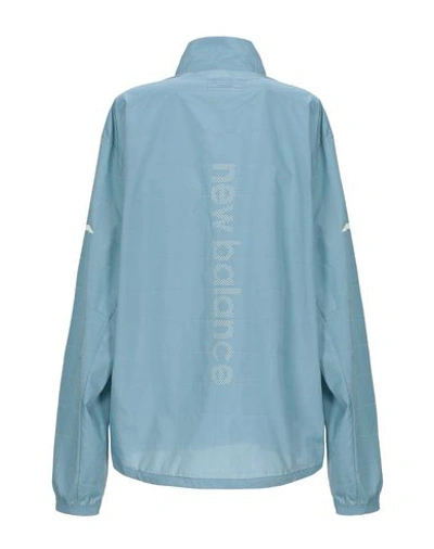Shop New Balance Jacket In Slate Blue