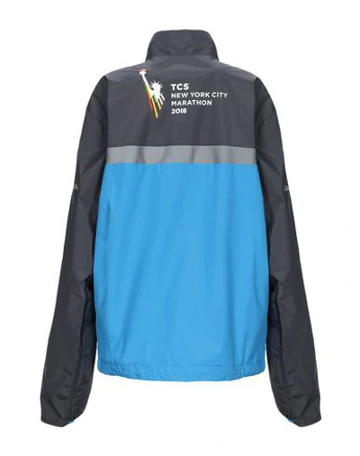 Shop New Balance Jacket In Azure