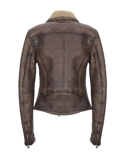 Shop Matchless Biker Jacket In Brown